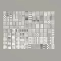 Various Room Divider Panel Designs With Geometric Grids And Hollow Patterns 3d model