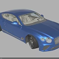 Blue Luxury Coupe With Sleek Design Black Wheels And Light Interior