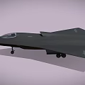 Stealth Fighter Jet With Delta Wing Cockpit And Landing Gear Deployed 3d model