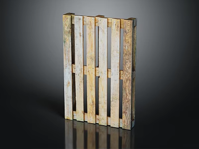 Wooden Storage Shelf Featuring Natural Slatted Design and Rustic Wood Finish for Home Organization 3d model