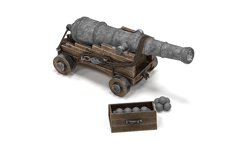 Retro Cannon 3d model