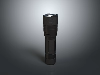 Black Handheld Flashlight With Portable Durable Design For Everyday Household Use 3d model