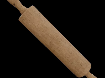 Wooden Rolling Pin Essential Kitchen Tool for Baking and Dough Preparation 3d model