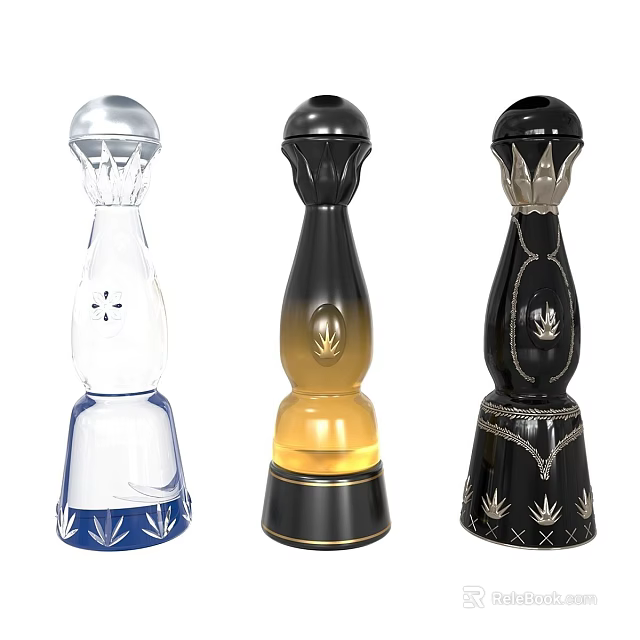 Stylish Decorative Spice Bottles With Different Colors And Intricate Patterns For Kitchen Use 3d model 