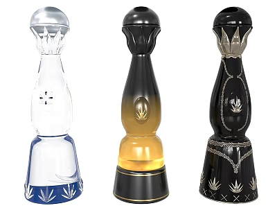 Stylish Decorative Spice Bottles With Different Colors And Intricate Patterns For Kitchen Use 3d model