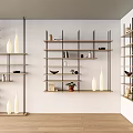 Modern Storage Rack Bookshelf Decorative Rack Hanging Bookshelf Bookcase Hanging Bookshelf Decorative Rack Hanging Bookshelf Iron Art Hanging Bookshelf Bookcase Ornaments Combination 3d model