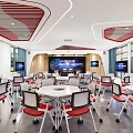 Modern Classroom Scenario Simulation Experimental Classroom 3d model