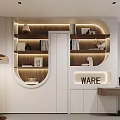 Modern Study Room Interior With Built in Wooden Bookshelves Floor Lamp And Writing Desk