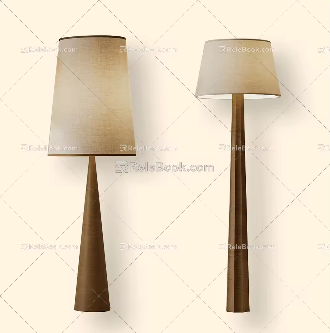 Simple floor lamp 3d model