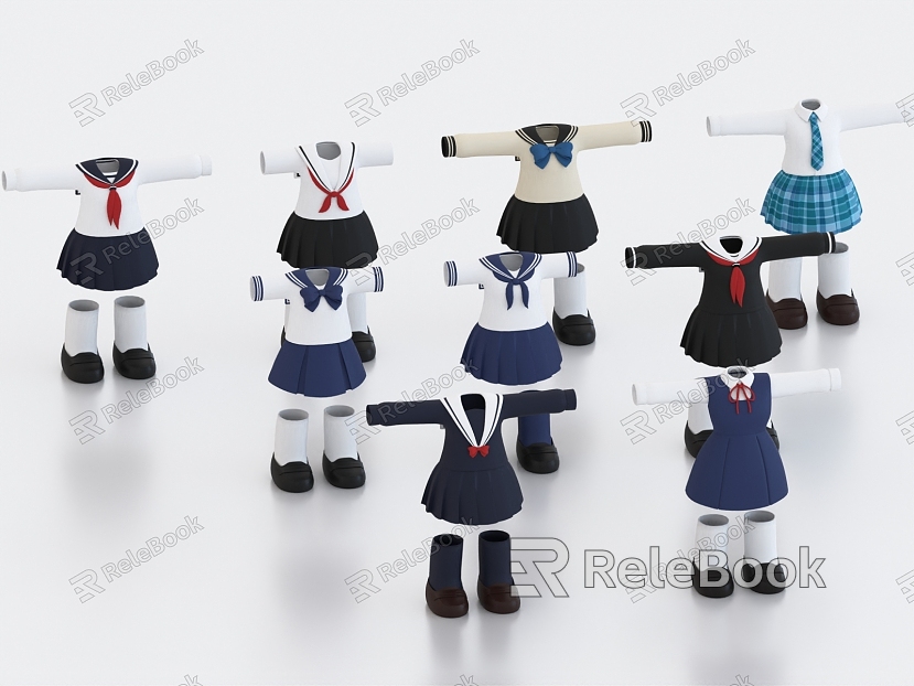 school uniform uniform clothing red scarf sailor suit model