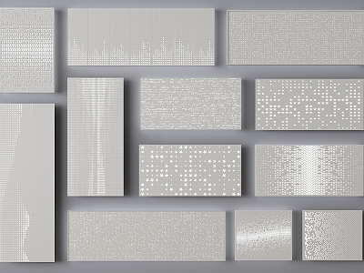 Modern Perforated Plate Background Wall Metal Plate Aluminum Single Plate Punched Plate Hollow View Wall Perforated Plate 3d model