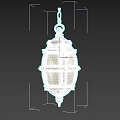 Vintage Decorative Ornament Set With Metal Frame And Glass Panels Hanging Design
