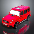 Red Shiny SUV With Black Alloy Wheels Front Grille And Reflective Roof Design