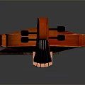 Elegant Wooden Violin With Red Body And Metal Strings For Home Use