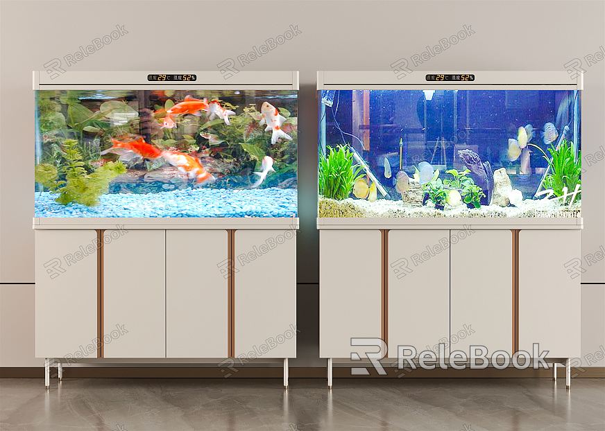 modern fish tank aquarium model