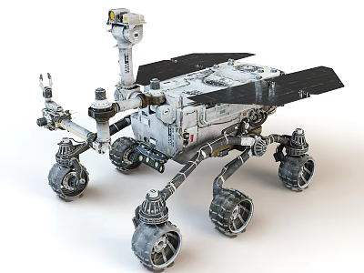 Advanced Robotic Mars Rover With Mechanical Arms Solar Panels And Six Wheels 3d model