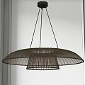 Modern Woven Pendant Light With Two Tier Design And Soft Glowing Light 3d model