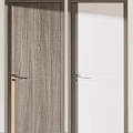 Modern Hinged Doors With Wooden Frames And Glass Panel Interior Designs 3d model