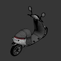 Modern White and Gray Electric Scooter with Comfortable Seat and Black Handlebar
