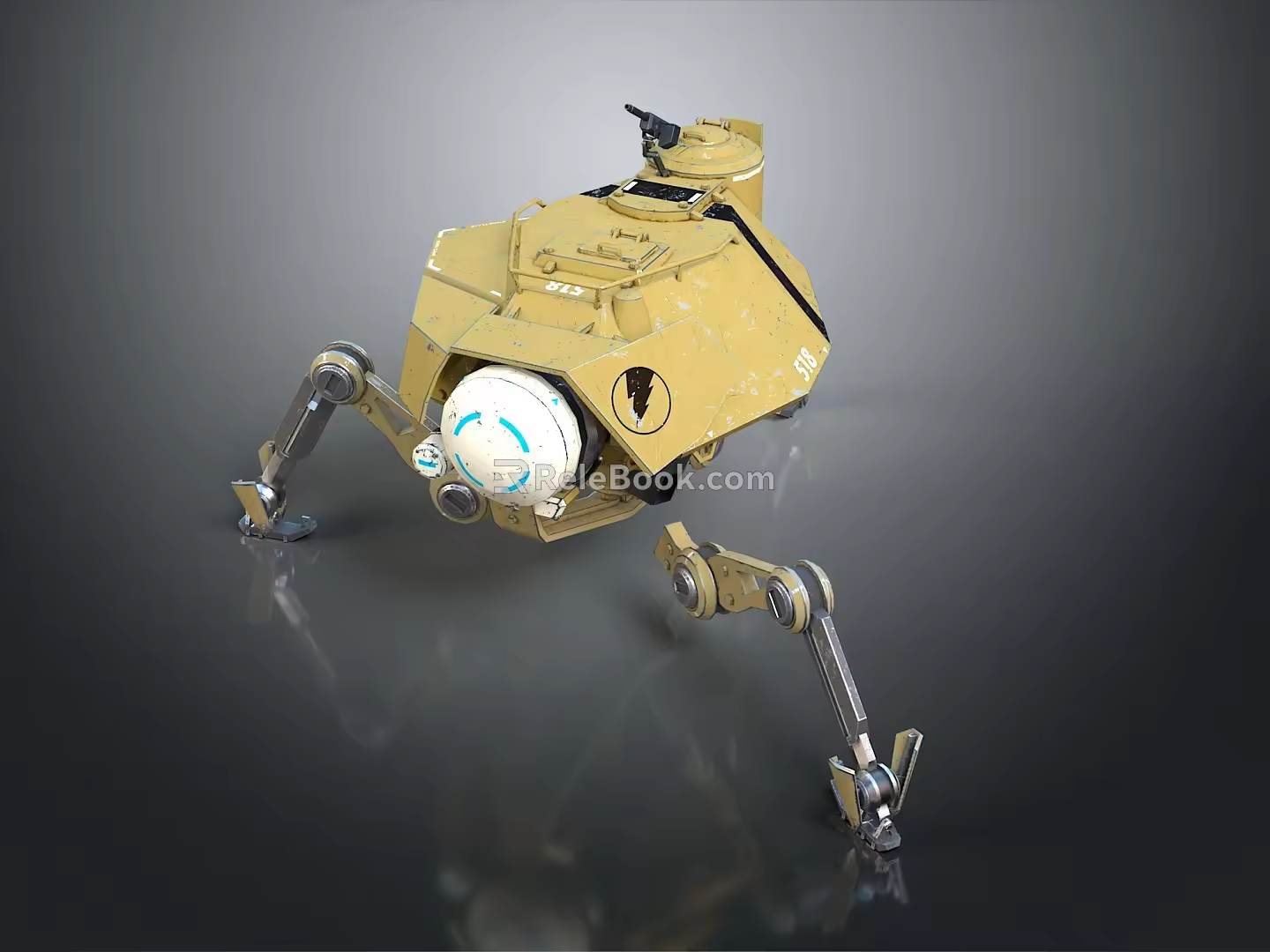 Robot Spider Robot Mecha Spider Science Fiction Spider Mechanical Spider Battery Spider Tower Defense 3d model