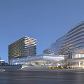 Modern Innovation Industrial Park Featuring Contemporary Glass Facade High Rise Structures And Green Public Areas
