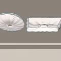 Modern Ceiling Light With Petal Shaped Pleated White Shade And Elegant Design