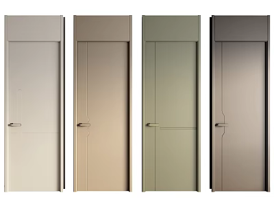 Hinged Doors Modern Minimalist Design With Multiple Color Options For Interior Use 3d model