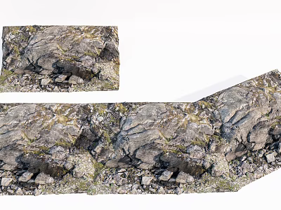 Natural Stone and Wood Materials with Rustic Textures in Landscape Design 3d model