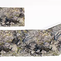 Natural Stone and Wood Materials with Rustic Textures in Landscape Design