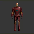 Iron Man Game And Movie Character With Red Gold Armor Blue Energy Core Standing
