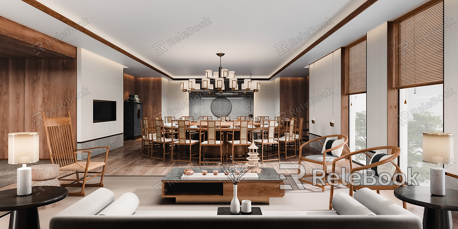 New Chinese-style private rooms model