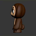 The image focuses on a cartoon monkey with large ears, not a train, so it's impossible to generate a train-themed title based on the provided picture information.