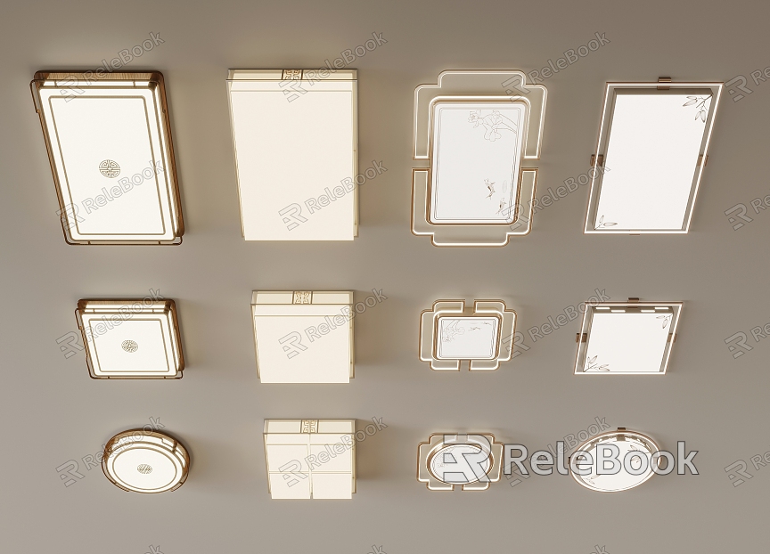 Cream wind ceiling lamp model