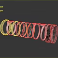 Chic Multi Colored Rings Showcasing Metallic And Textured Bands With Shiny Finish