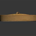 Traditional Round Bamboo Steamer Lid With Woven Pattern Wooden Frame And Metal Clasp
