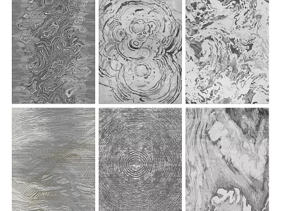 Square Area Rugs With Various Modern Textures And Decorative Patterns For Home Decor 3d model