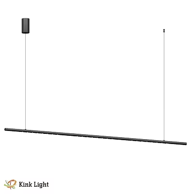 Modern Linear Black Pendant Light With Sleek Hanging Design For Contemporary Interiors 3d model
