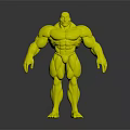 Muscular Male Character 3D Model With Strong Physique And Superhero Features
