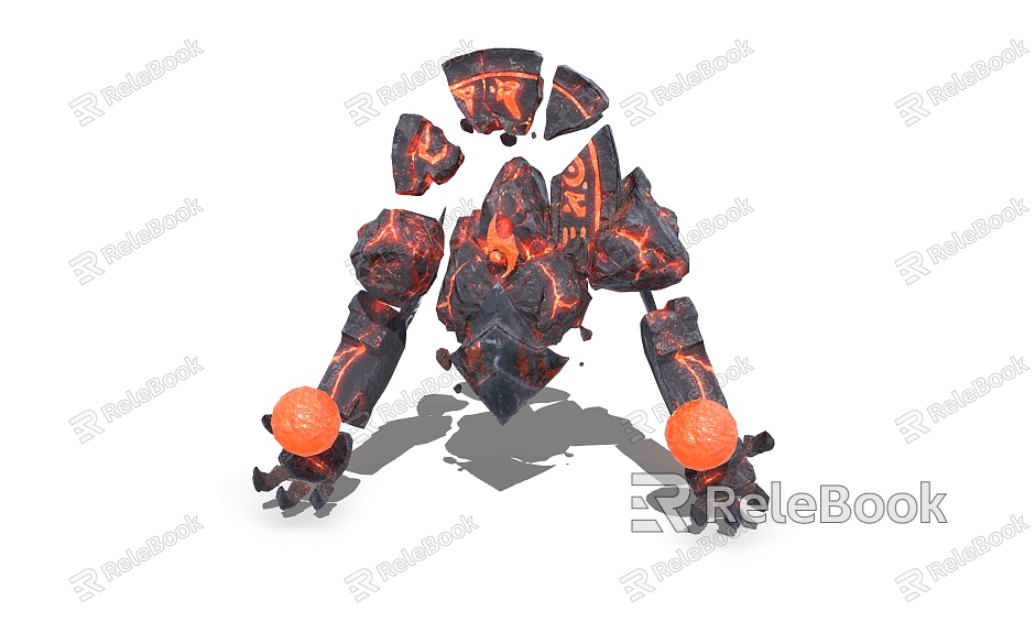 Rock Monster Stone Warrior Stone Man Game Character Anime Character model