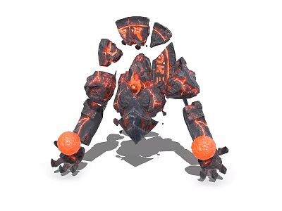 Lava Stone Monster Character For Games And Films 3d model