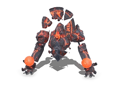 Rock Monster Stone Warrior Stone Man Game Character Anime Character model