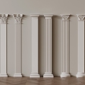 French Roman Column Gypsum Live 3d model