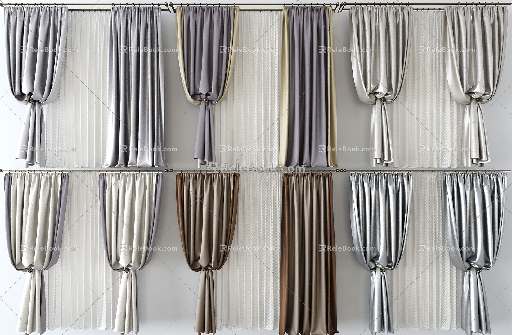 Curtains 3d model