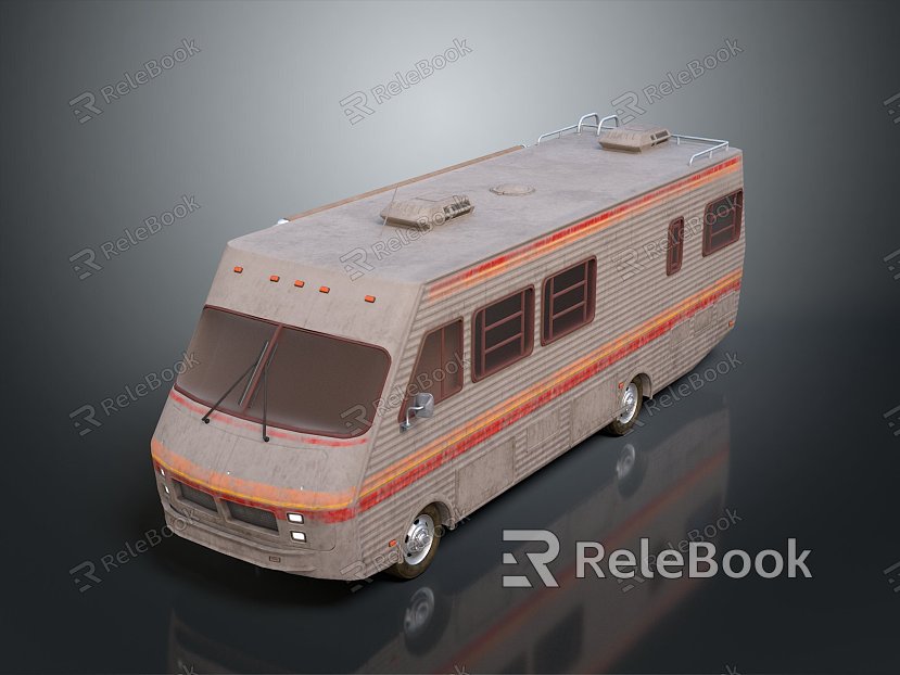 minibus minibus minivan driverless bus bus school bus van box car model