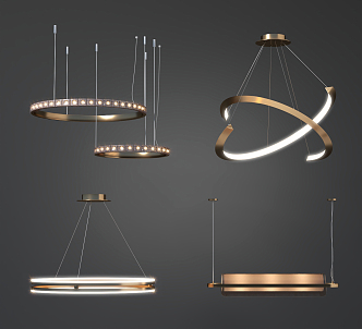 Light Luxury Chandelier 3d model