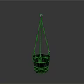 Black Hanging Bucket With Chain For Household Use And Decoration