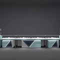 Jewelry Counter High Display Cabinet Display Cabinet Side Cabinet Combination Cabinet Diamond Cabinet 3d model