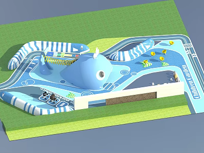 Modern amusement equipment children's playground 3d model Modern amusement equipment children's playground 3d model