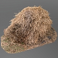 hay small garden hay hay heap hay heap grass weed wheat spike 3d model