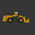 Yellow Heavy Duty Construction Utility Loader With Spacious Cab Large Bucket And Tires